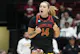 Allie Kubek of the Maryland Terrapins reacts after making a 3-point shot as we look at a possible Betr expansion into Maryland