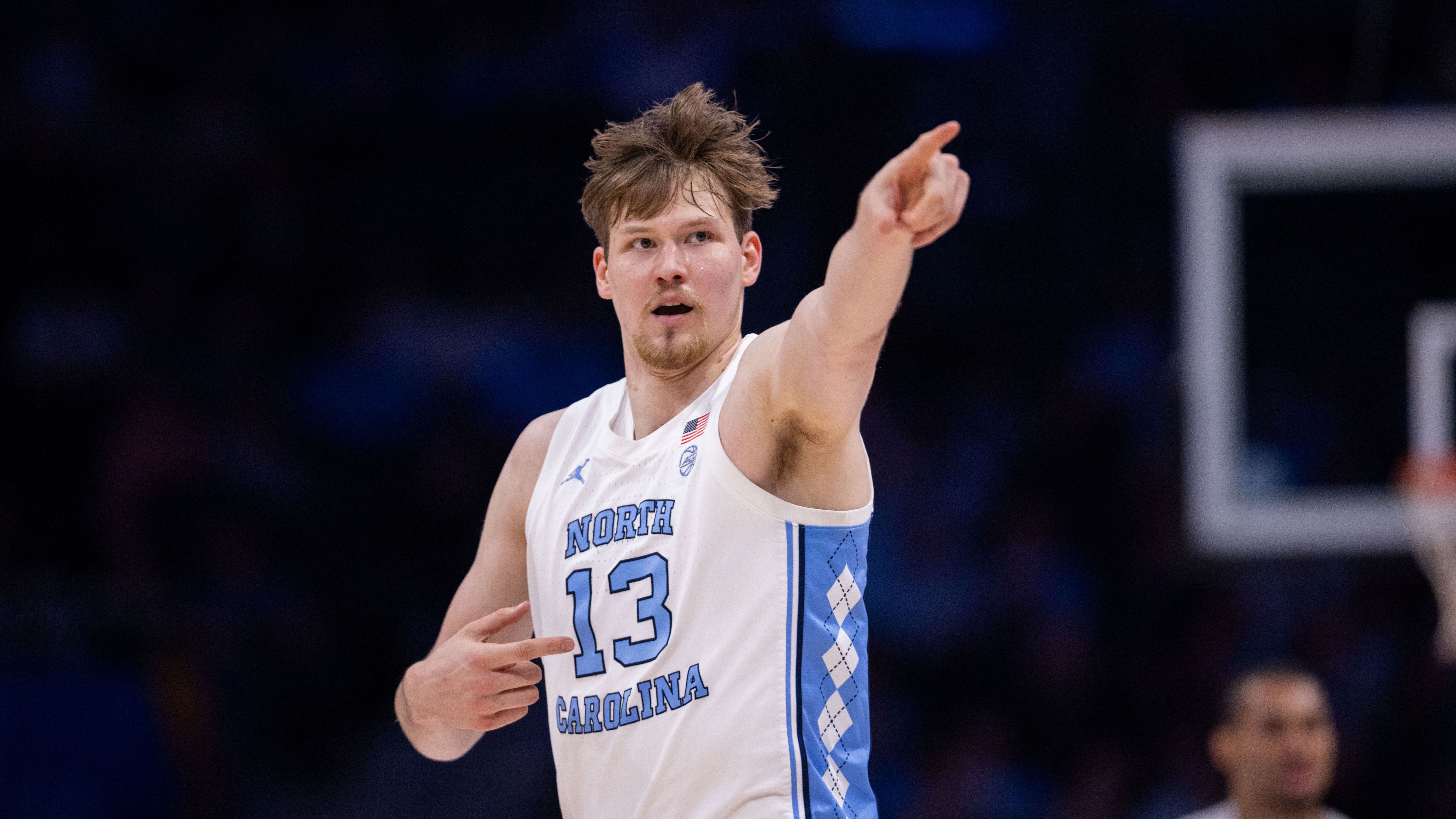 North Carolina Tar Heels center Henri Veesaar celebrates as we look at the first two years of North Carolina's legal sports betting. 