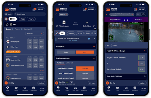 Sports Interaction mobile app.
