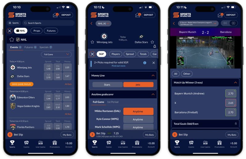 Sports Interaction mobile app.