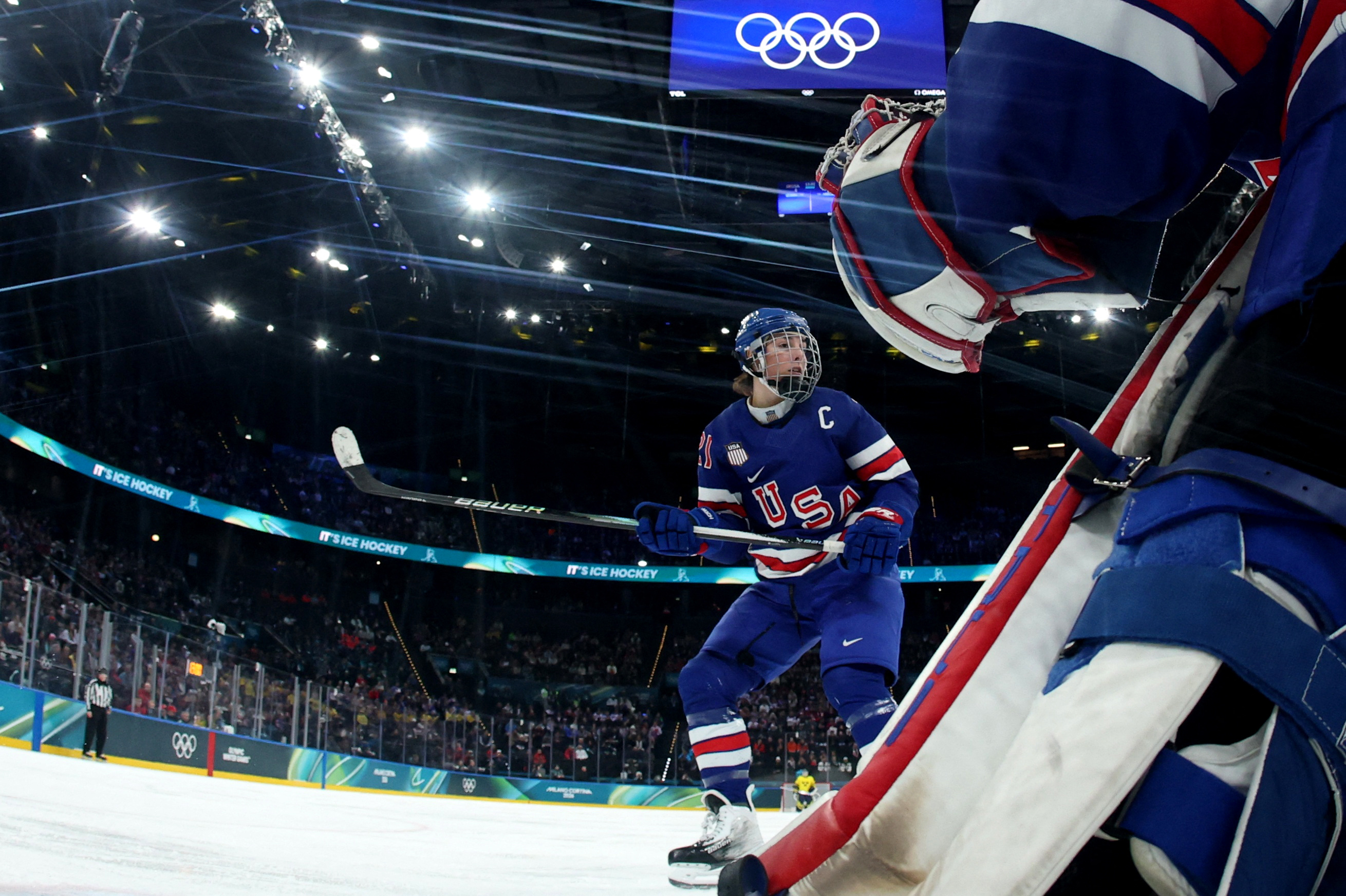 Hilary Knight of the United States features in our USA vs. Canada prediction for the women's Olympic gold medal game
