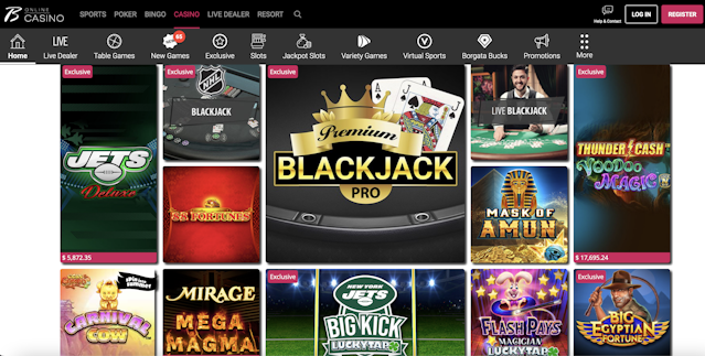 Borgata Casino home page<br>