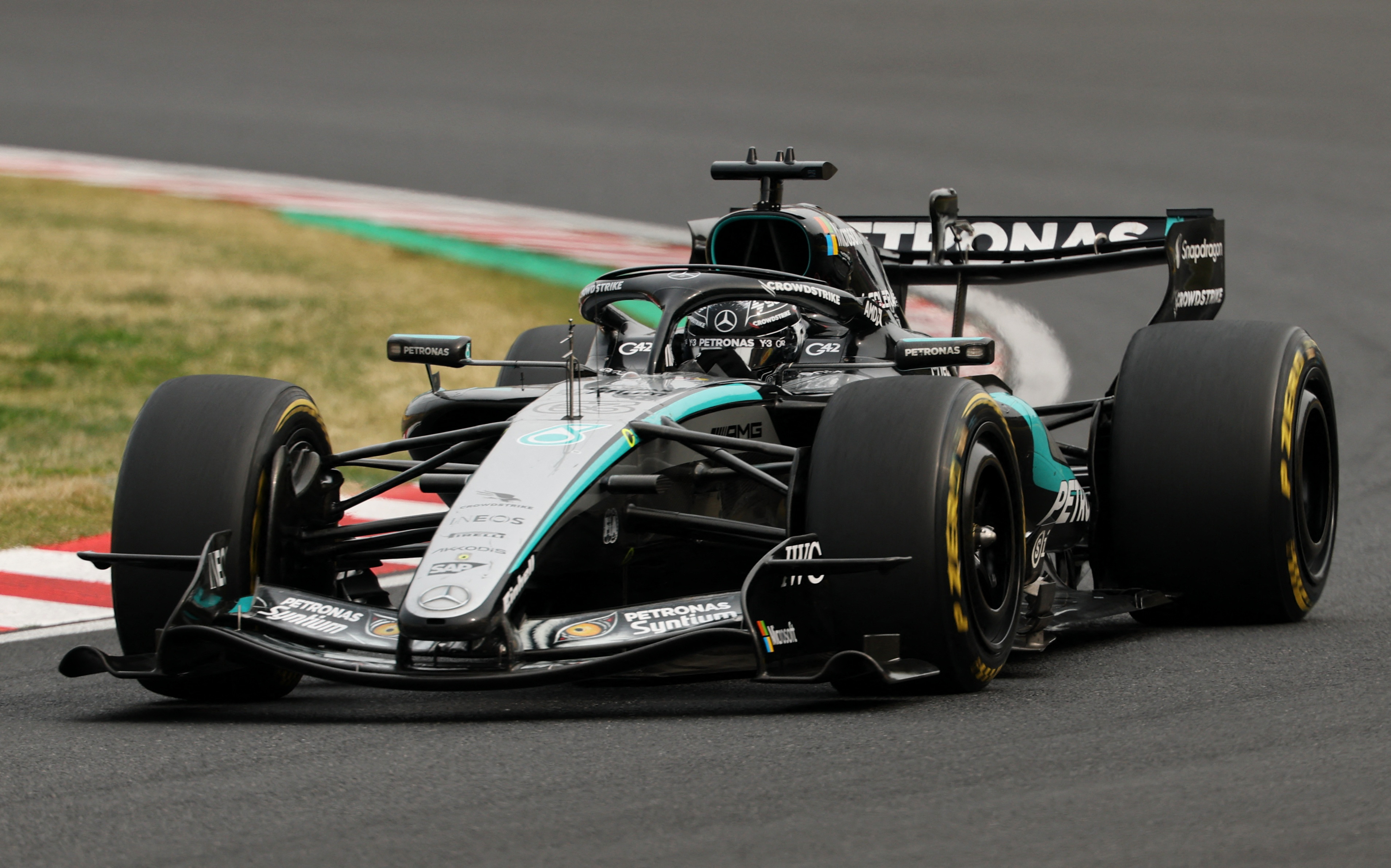 George Russell in action as we provide our Miami Grand Prix predictions and odds. 