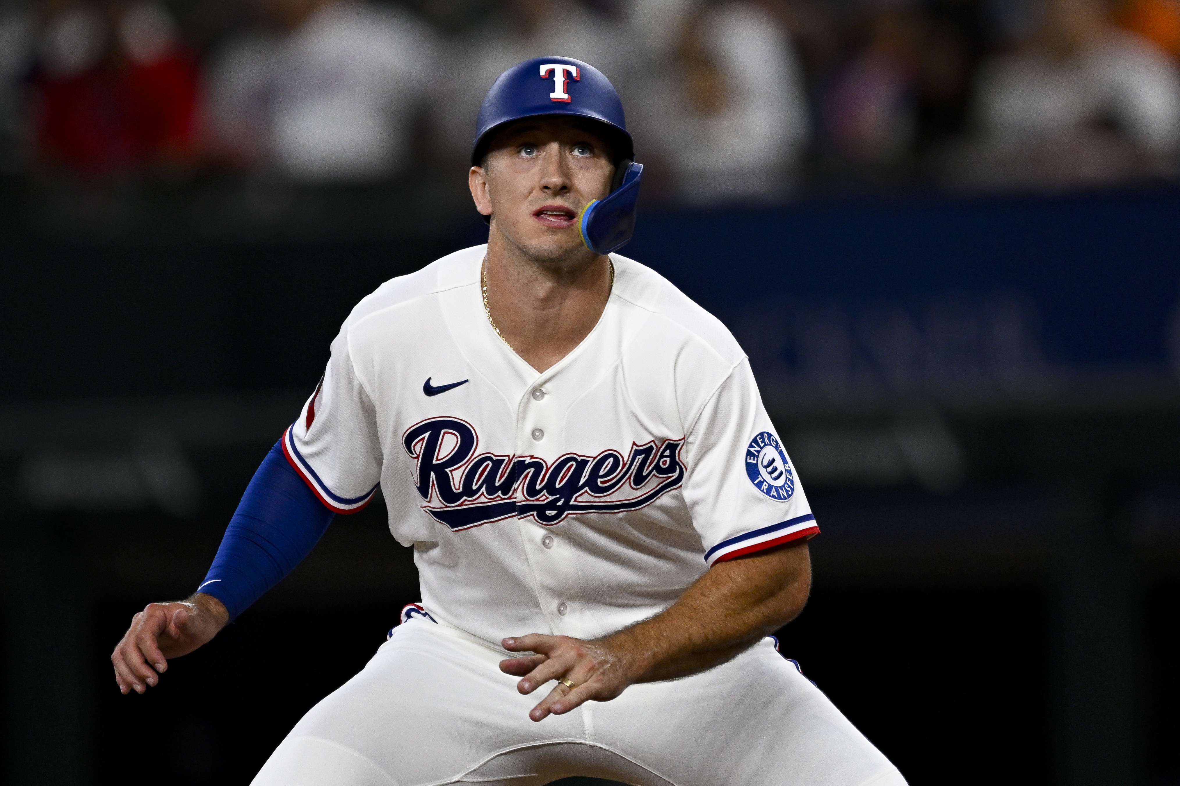 Texas Rangers left fielder Wyatt Langford in action as we make our best Mariners vs. Rangers prediction