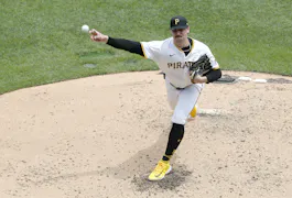 Pittsburgh Pirates starting pitcher Paul Skenes pitches against the San Francisco Giants, and he headlines the latest MLB Rookie of the Year odds.