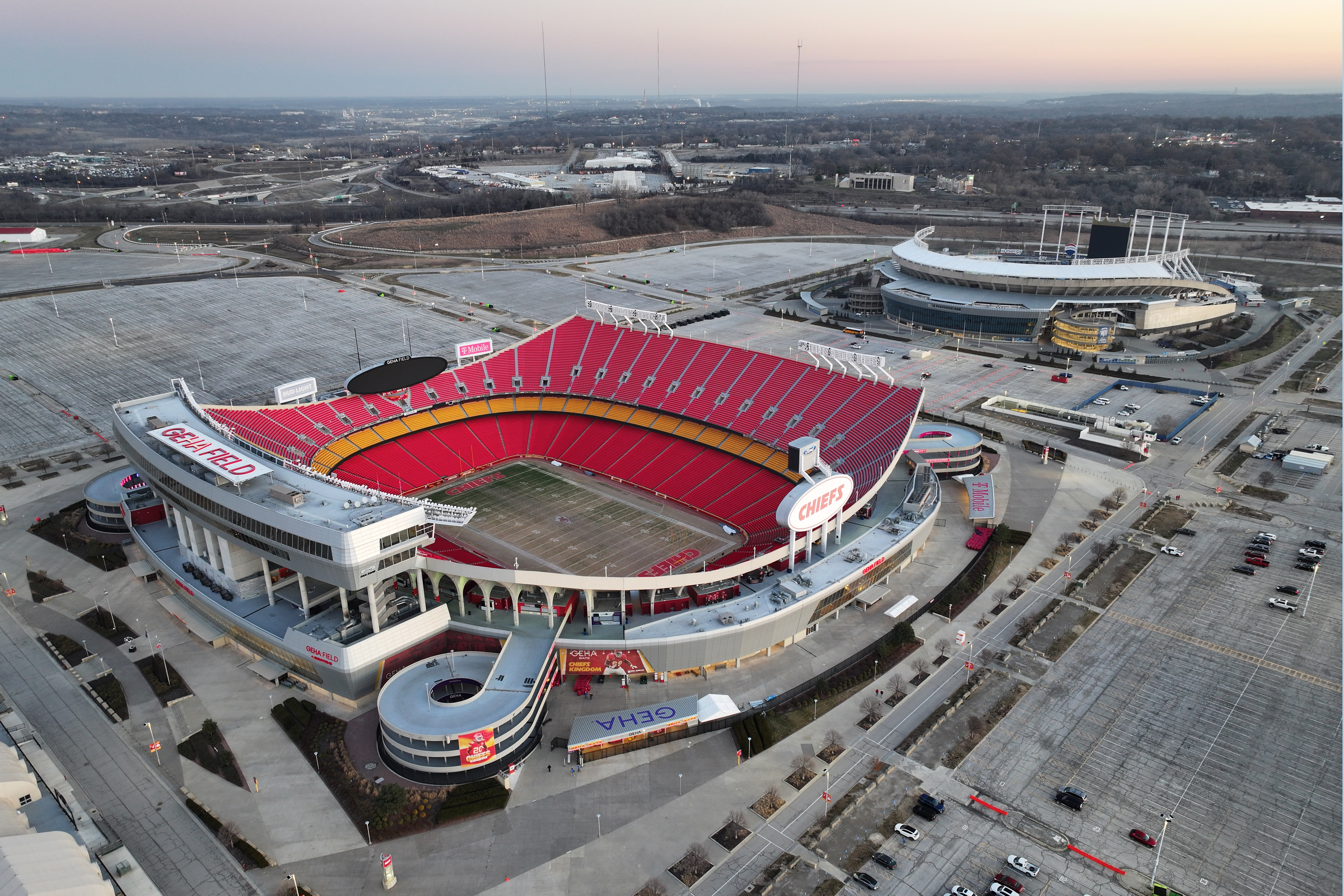 A general overall aerial view of Arrowhead Stadium as we look at the spike in Missouri sports betting accounts