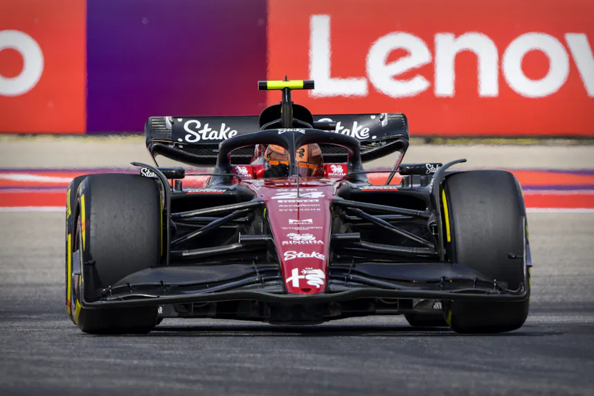 Alfa Romeo F1 Team Stake driver Zhou Guanyu of Team China drives as we look at Stake's desired expansion into Canada