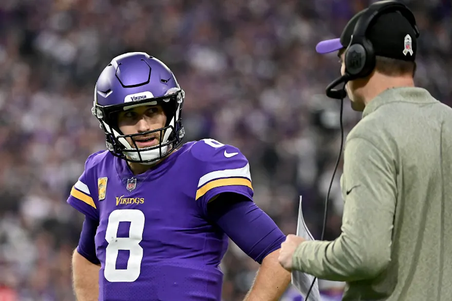 Kirk Cousins of the Minnesota Vikings is featured in our favorite Chiefs vs. Vikings player props.