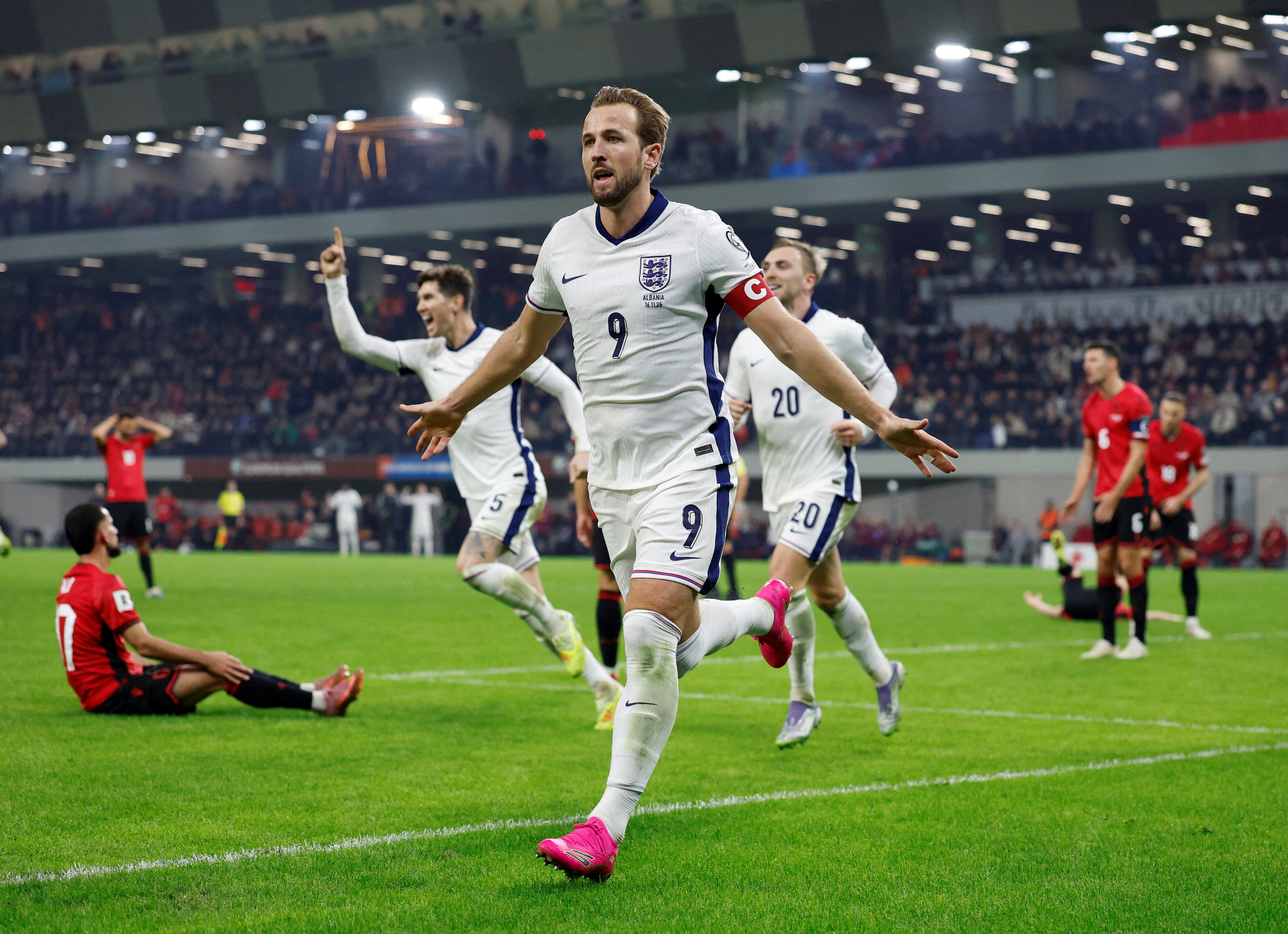 Harry Kane in action as we provide our early World Cup 2026 predictions.