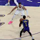 Giannis Antetokounmpo (34) of Milwaukee Bucks in action against D'Angelo Russell (1) of Los Angeles Lakers as we look at our best Lakers vs. Bucks NBA player props & best bets