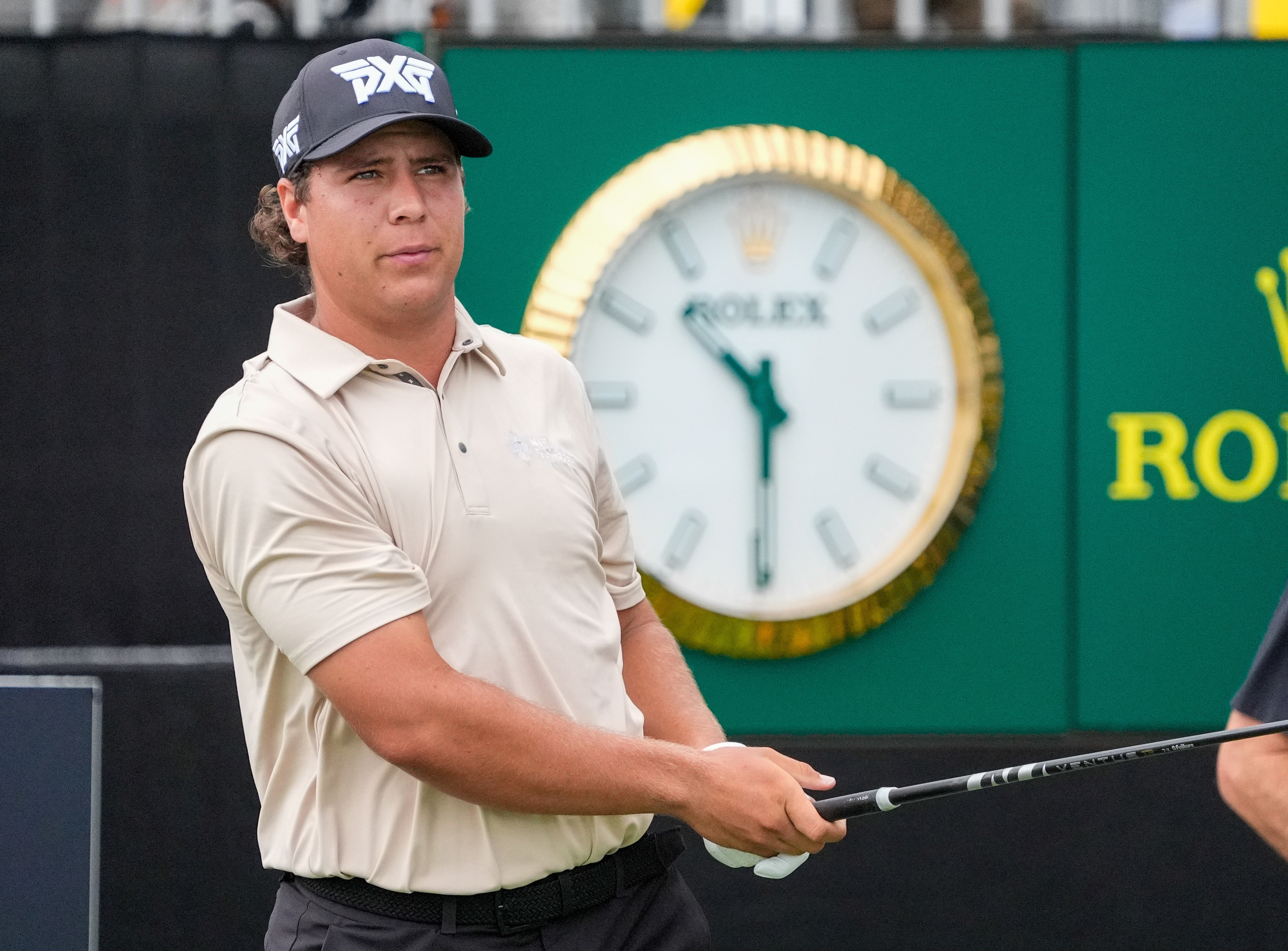Aldrich Potgieter watches his tee shot on the first hole as we break down our PGA Championship Round 2 picks & predictions.
