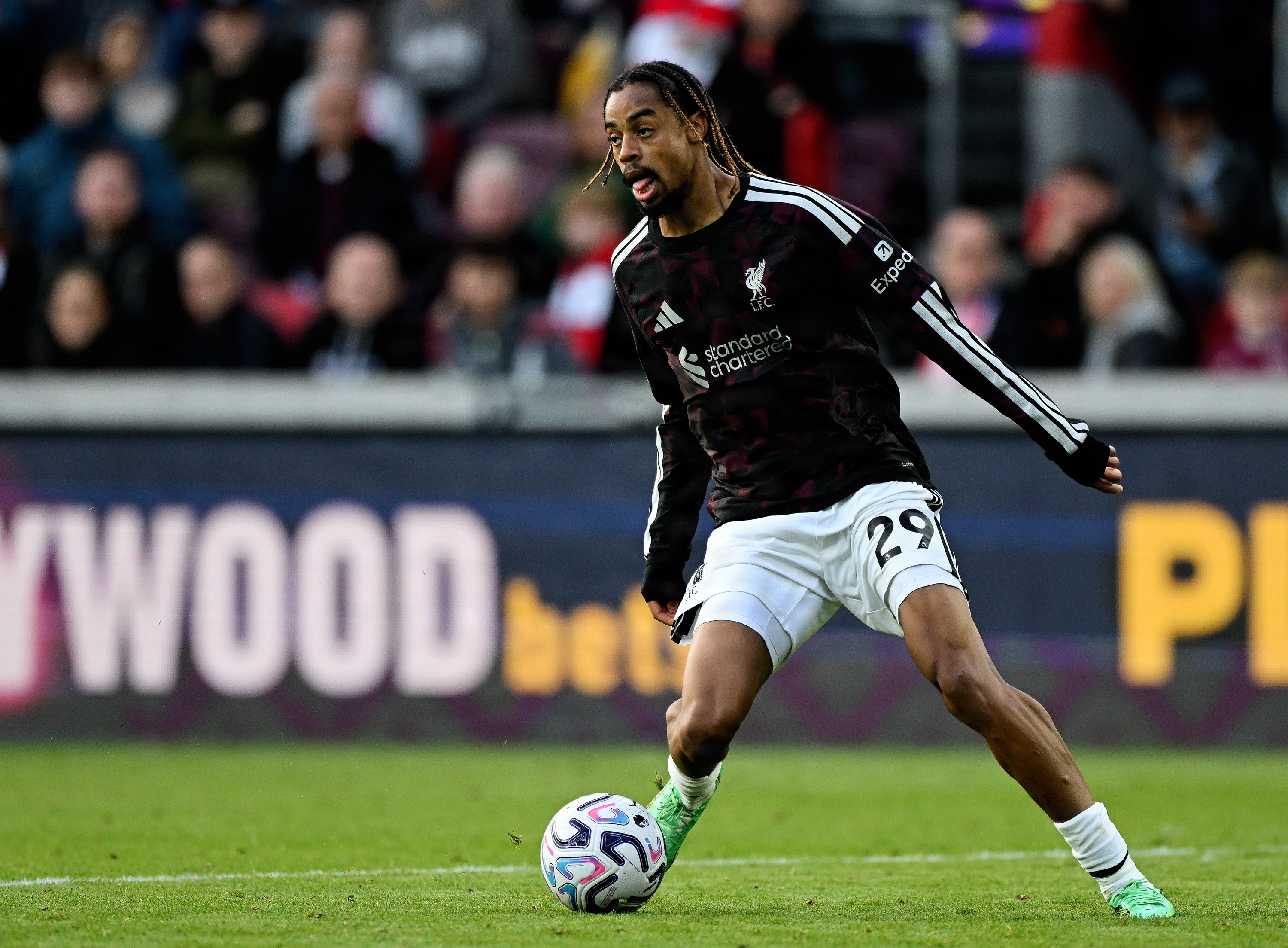 Pictured: Bradley Barcola in action as we break down our Liverpool vs. Brighton Prediction. Photo by Graeme Wilcockson/Focus Images Ltd/Sipa USA via Reuters Connect.