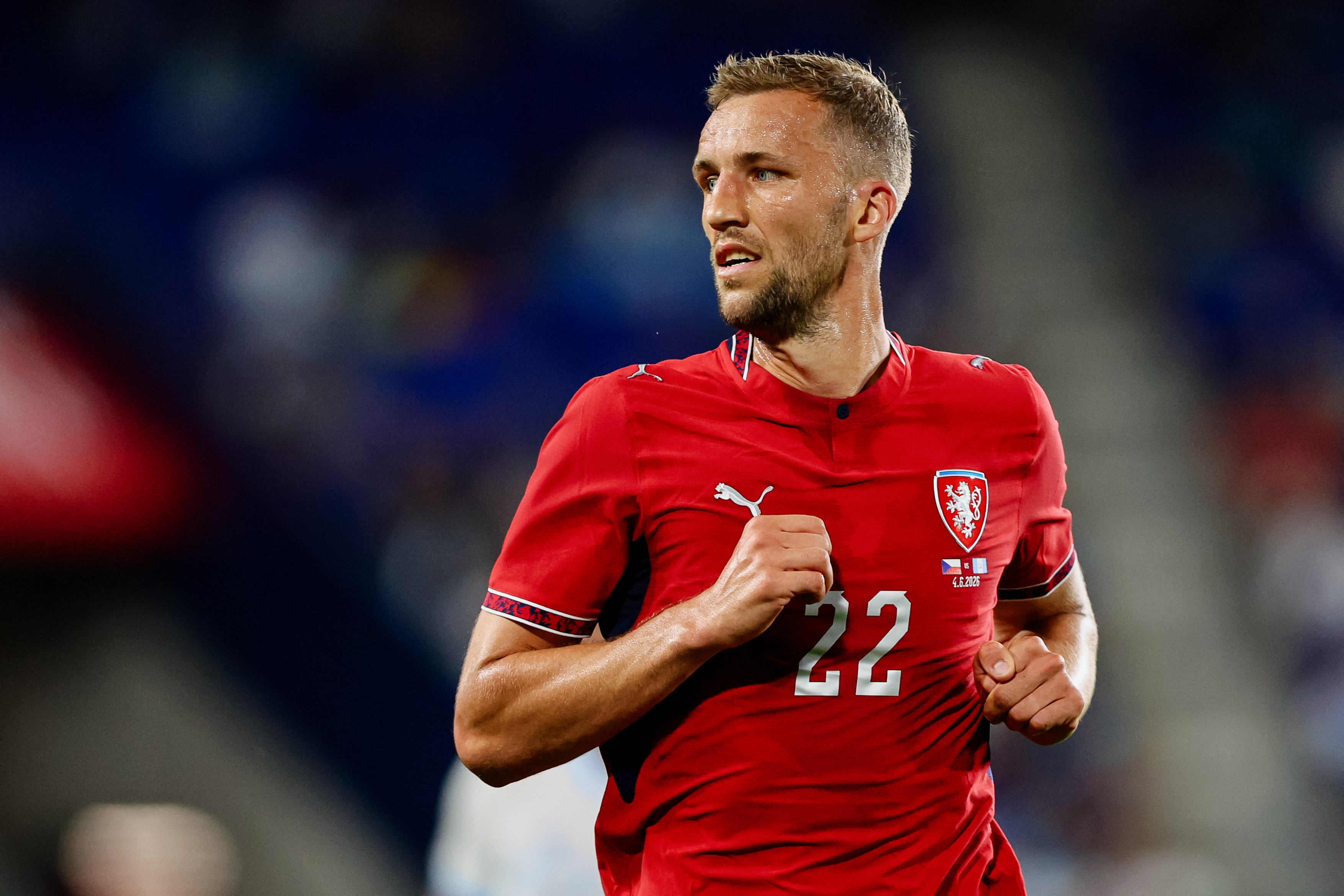 Czechia midfielder Tomas Soucek (22) looks on as we break down our Czechia vs. South Africa prediction.