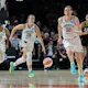Sabrina Ionescu of the New York Liberty brings the ball up the court against the Las Vegas Aces during the Commissioner's Cup Championship game at Michelob ULTRA Arena in Las Vegas, Nevada. Photo by Ethan Miller/Getty Images via AFP.