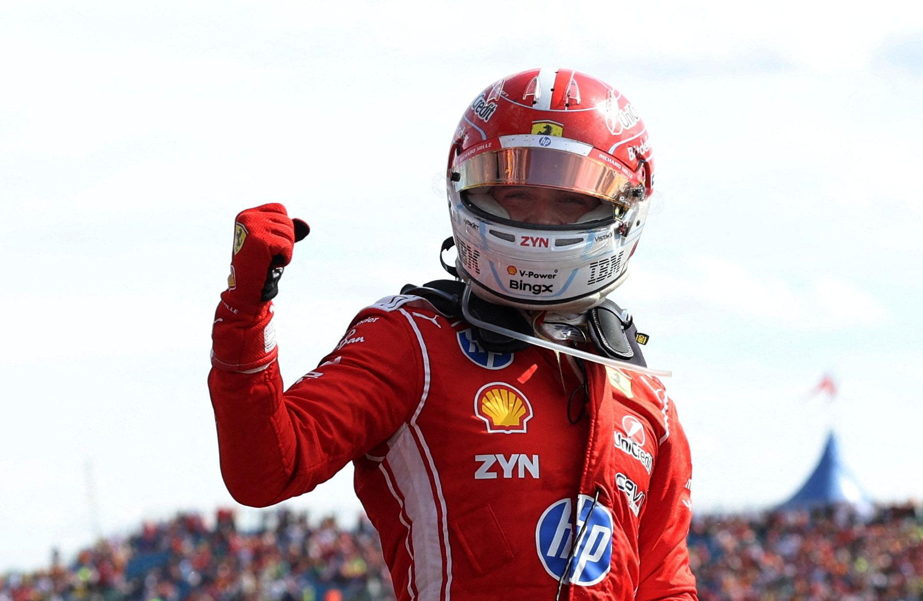 Ferrari's Charles Leclerc celebrates as we break down our Hungarian Grand Prix predictions.