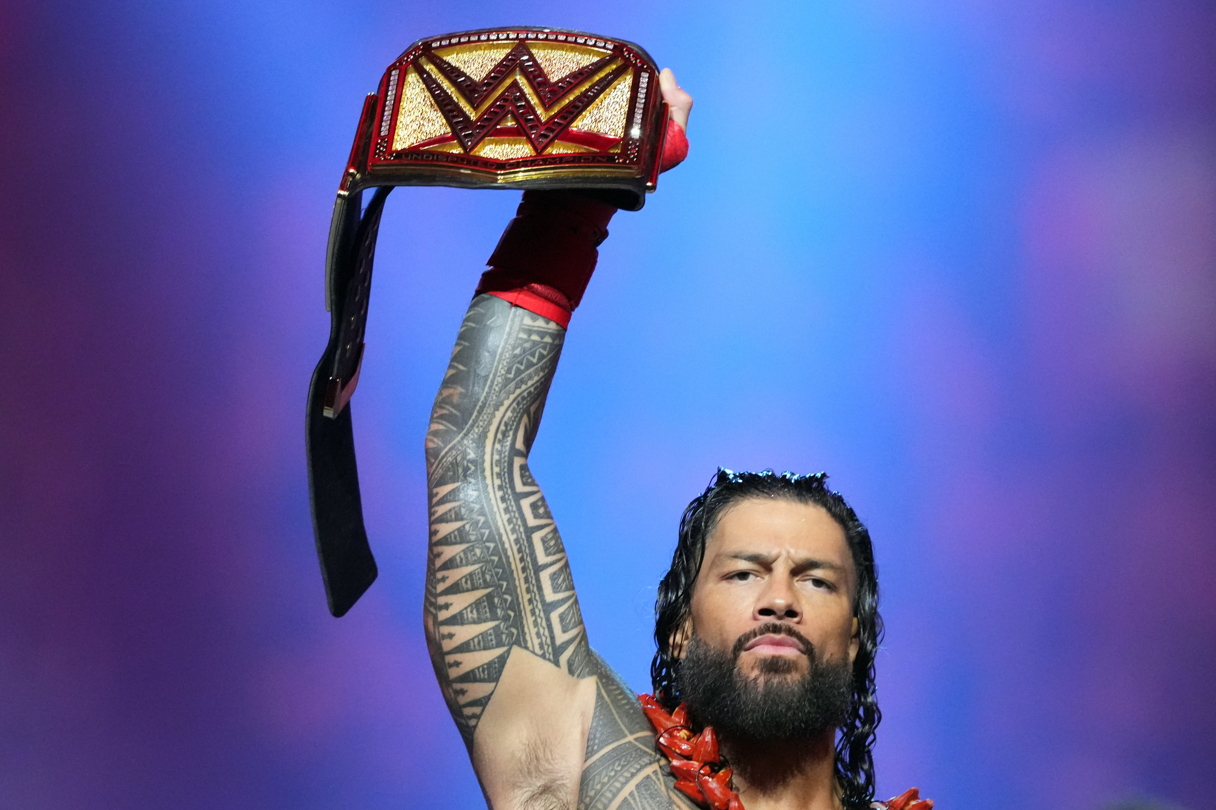 Roman Reigns enters the arena during the Royal Rumble as we look at the Royal Rumble odds