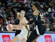 Caitlin Clark (22) of the Indiana Fever looks to pass against A'ja Wilson (22) of the Las Vegas Aces, as we break down the latest WNBA MVP odds with Wilson as the favorite.