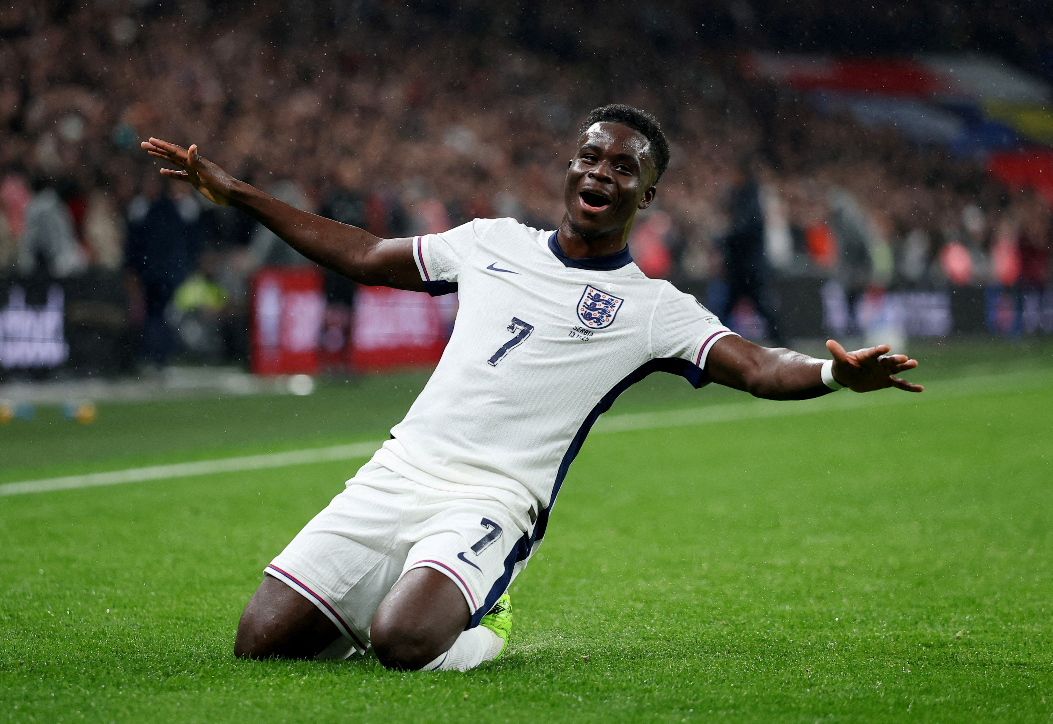 England's Bukayo Saka celebrates scoring as we make our Group L predictions and best bets.