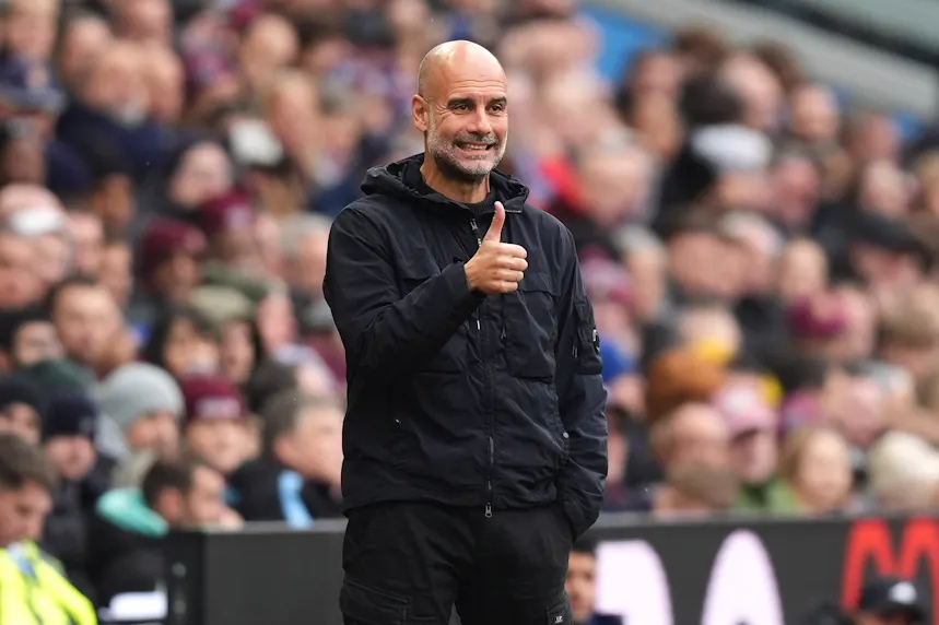 Pep Guardiola on the touchline as we offer our Man City vs. Bournemouth Prediction