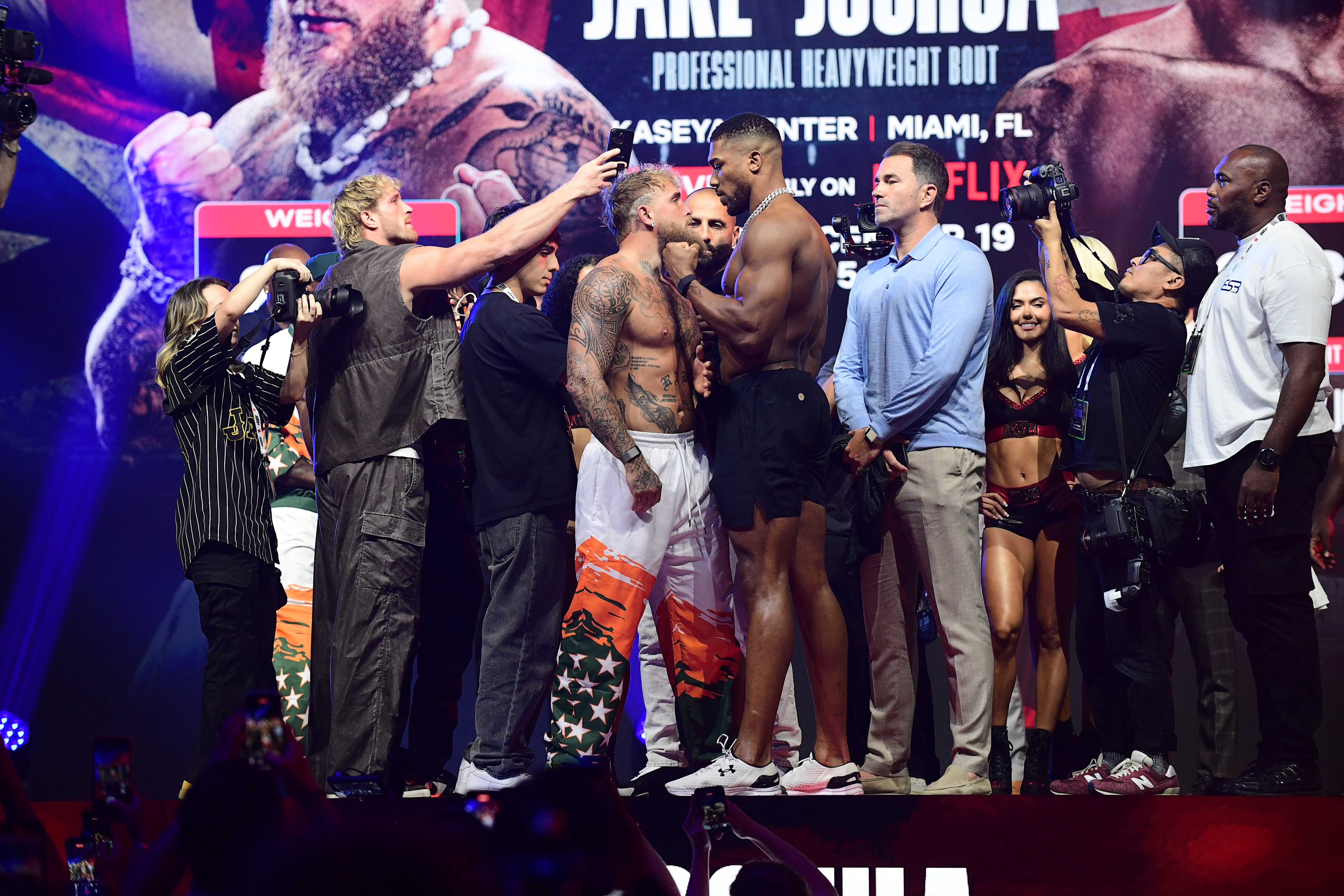 Jake Paul and Anthony Joshua face off during their official weigh-in as we look at our Jake Paul vs. Anthony Joshua best bet