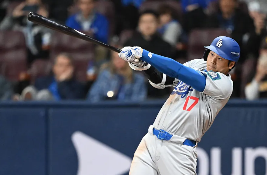 Shohei Ohtani of the Los Angeles Dodgers hits a single in the third inning against Yu Darvish of the San Diego Padres, and we offer our top Dodgers vs. Padres predictions based on the best MLB odds.