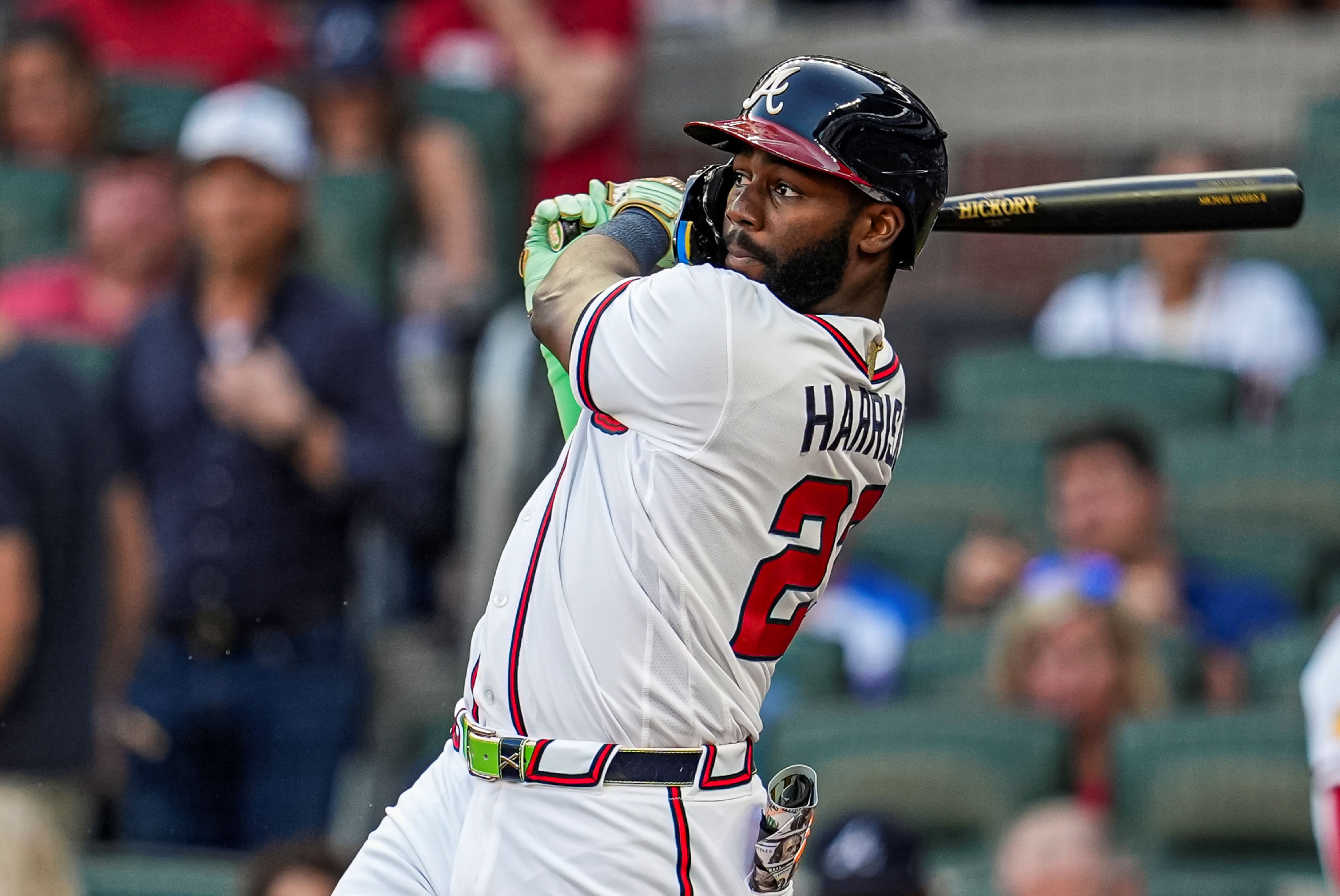 Atlanta Braves center fielder Michael Harris II records a hit, and he's featured in my Braves vs. Padres prediction.