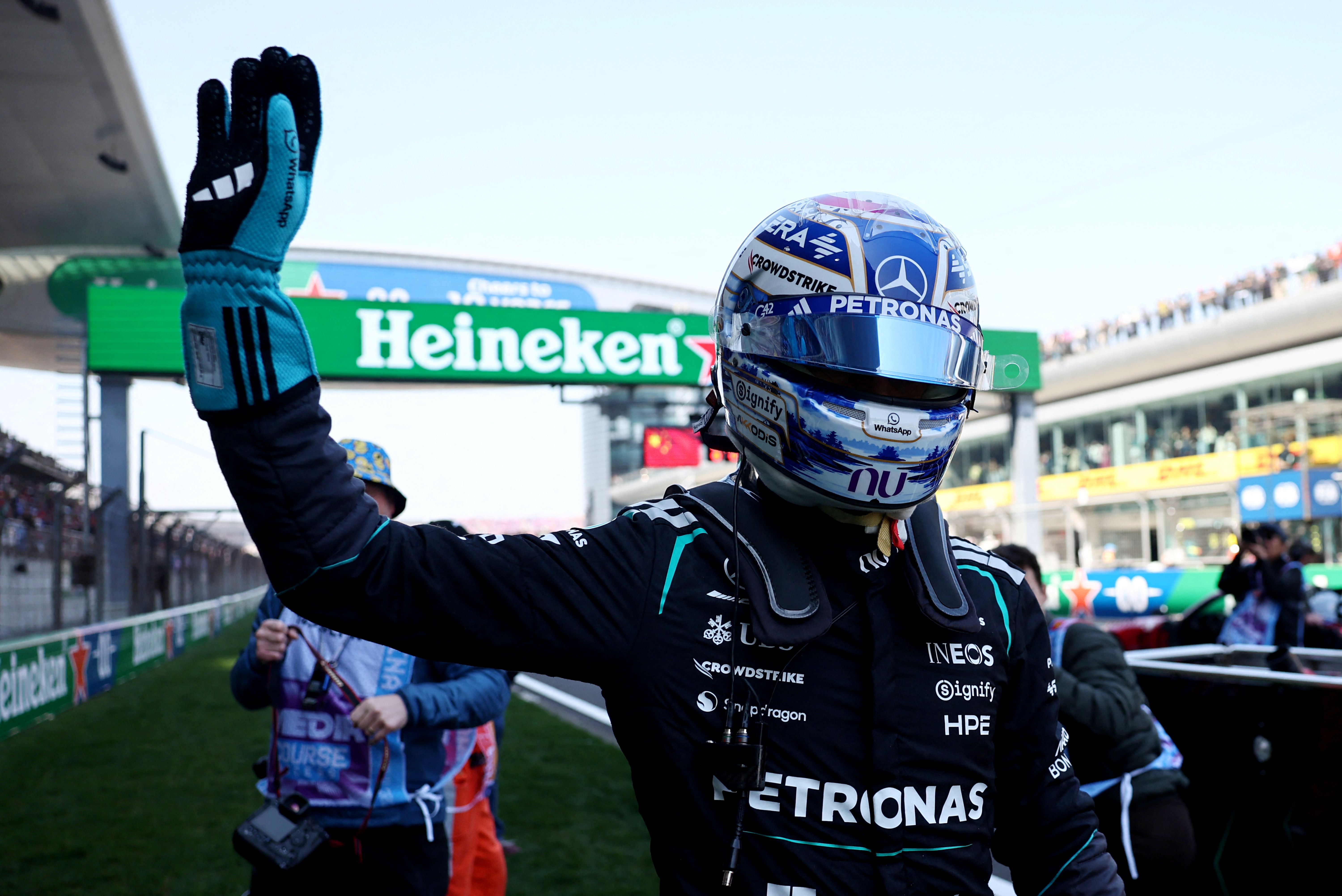 George Russell ahead of the sprint race, and he's featured in our Chinese Grand Prix odds.