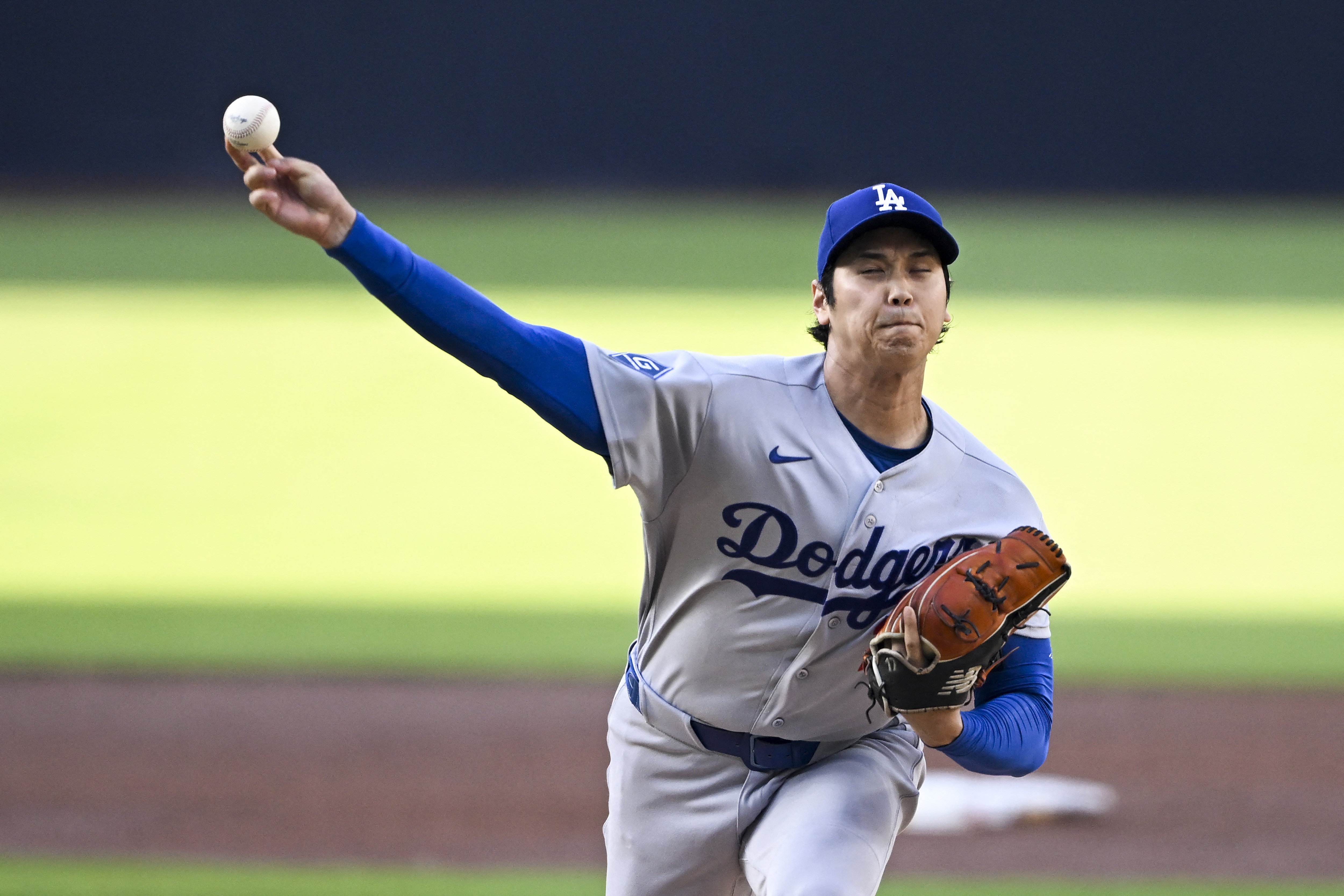 Los Angeles Dodgers pitcher Shohei Ohtani - who's featured in my NL Cy Young predictions - delivers. 