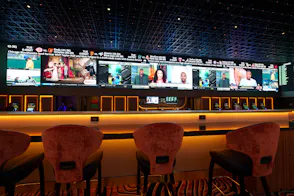 Sportsbook betting area at Santan Mountain Casino as we look at recent comments from RSI's CEO.