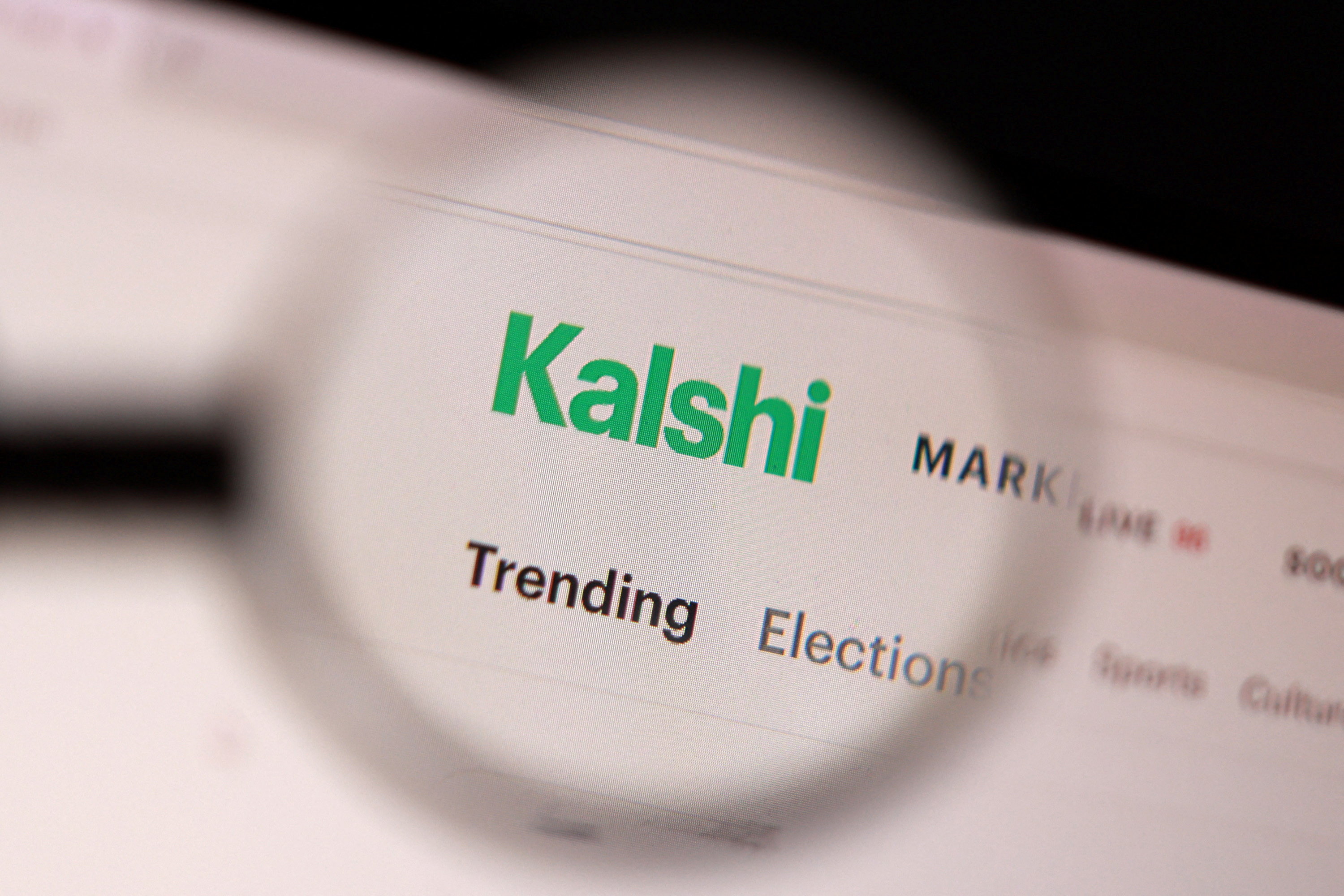 Kalshi logo appears in this illustration as we look at the AGA discussing state tax losses to prediction markets