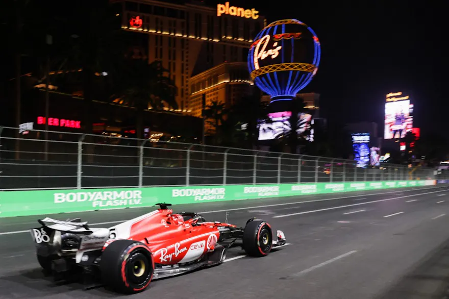 Charles Leclerc of Ferrari during second practice as we look at our Las Vegas Grand Prix bet365 bonus code