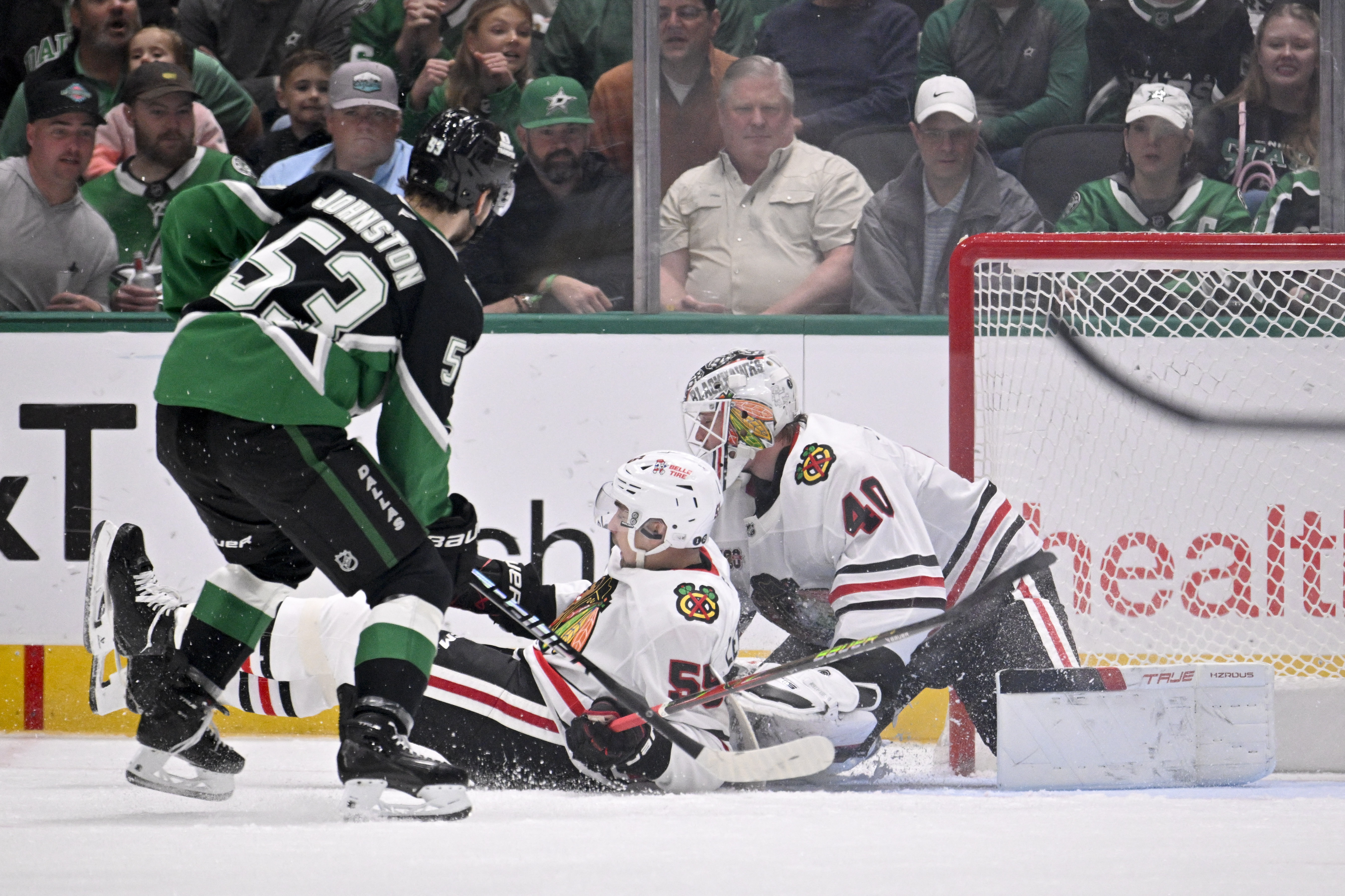 Artyom Levshunov and goaltender Arvid Soderblom block a shot by Wyatt Johnston as we offer our NHL player props today.