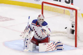 Igor Shesterkin of the New York Rangers allows the game-winning goal as we look at the top 2024 Conn Smythe Trophy odds.