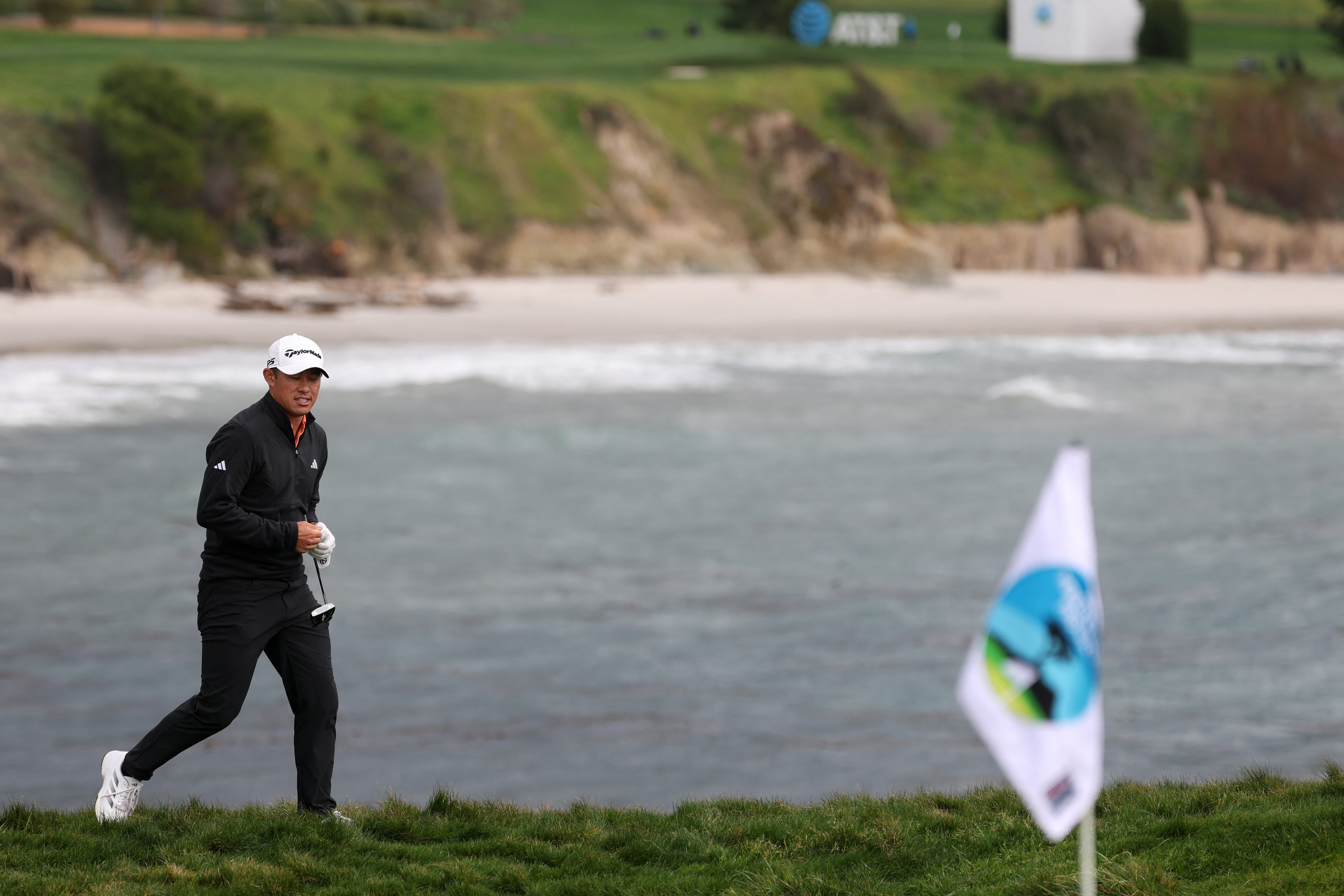 Collin Morikawa walks to the 17th green as he is featured in our Players Championship AI predictions.