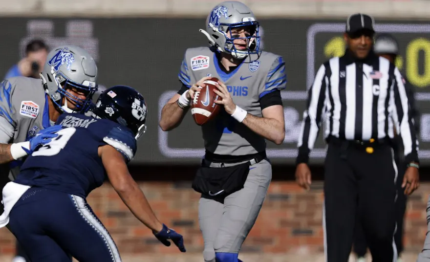 Seth Henigan #5 of the Memphis Tigers features in our Navy vs. Memphis predictions