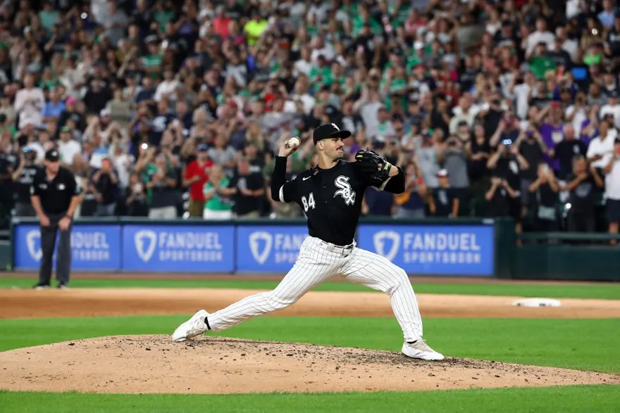 Dylan Cease of the Chicago White Sox pitches in the ninth inning against the Minnesota Twins at Guaranteed Rate Field.