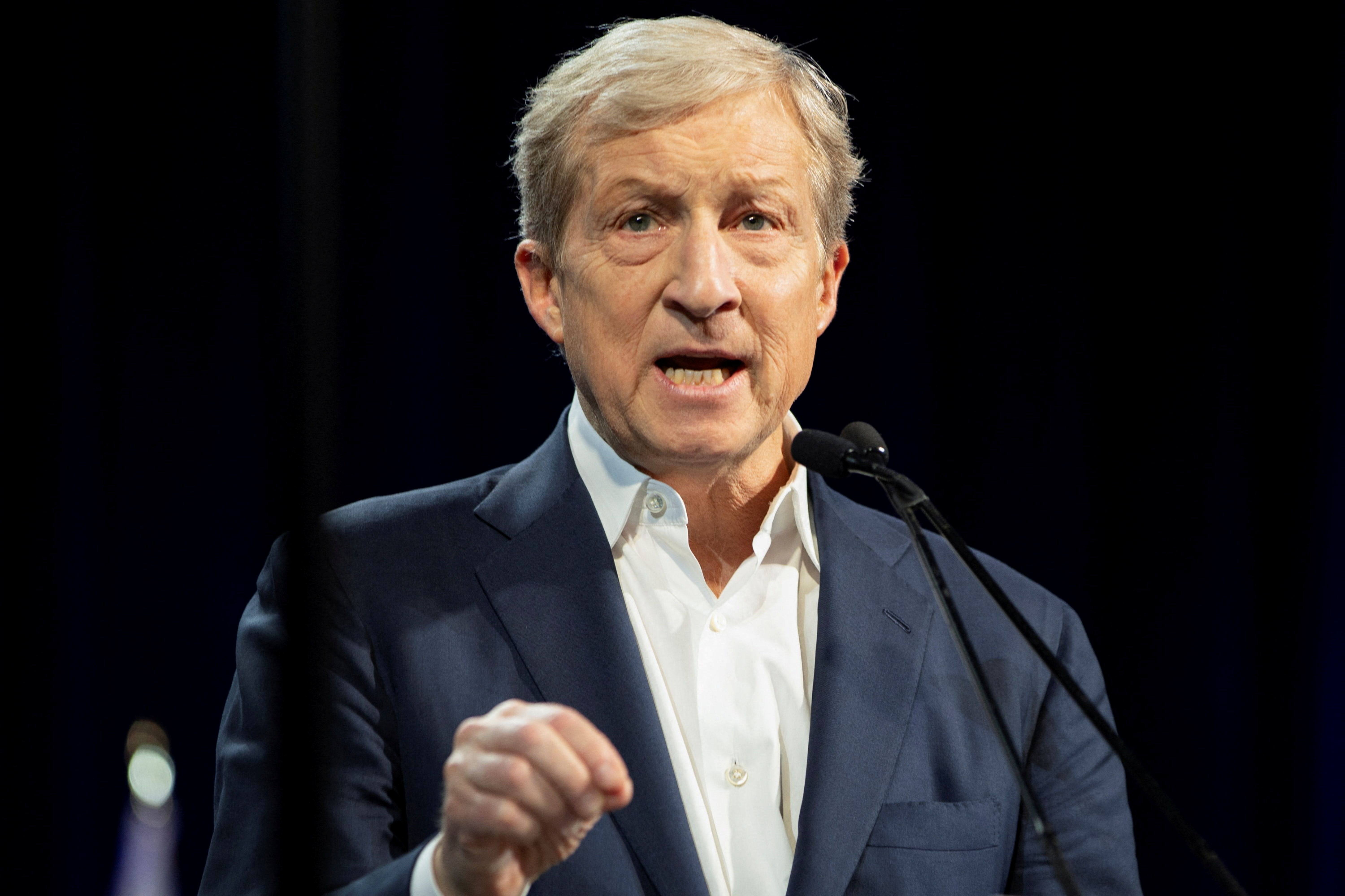 California gubernatorial candidate Tom Steyer speaks during the California Democratic Convention in San Francisco as we look at the California governor odds.