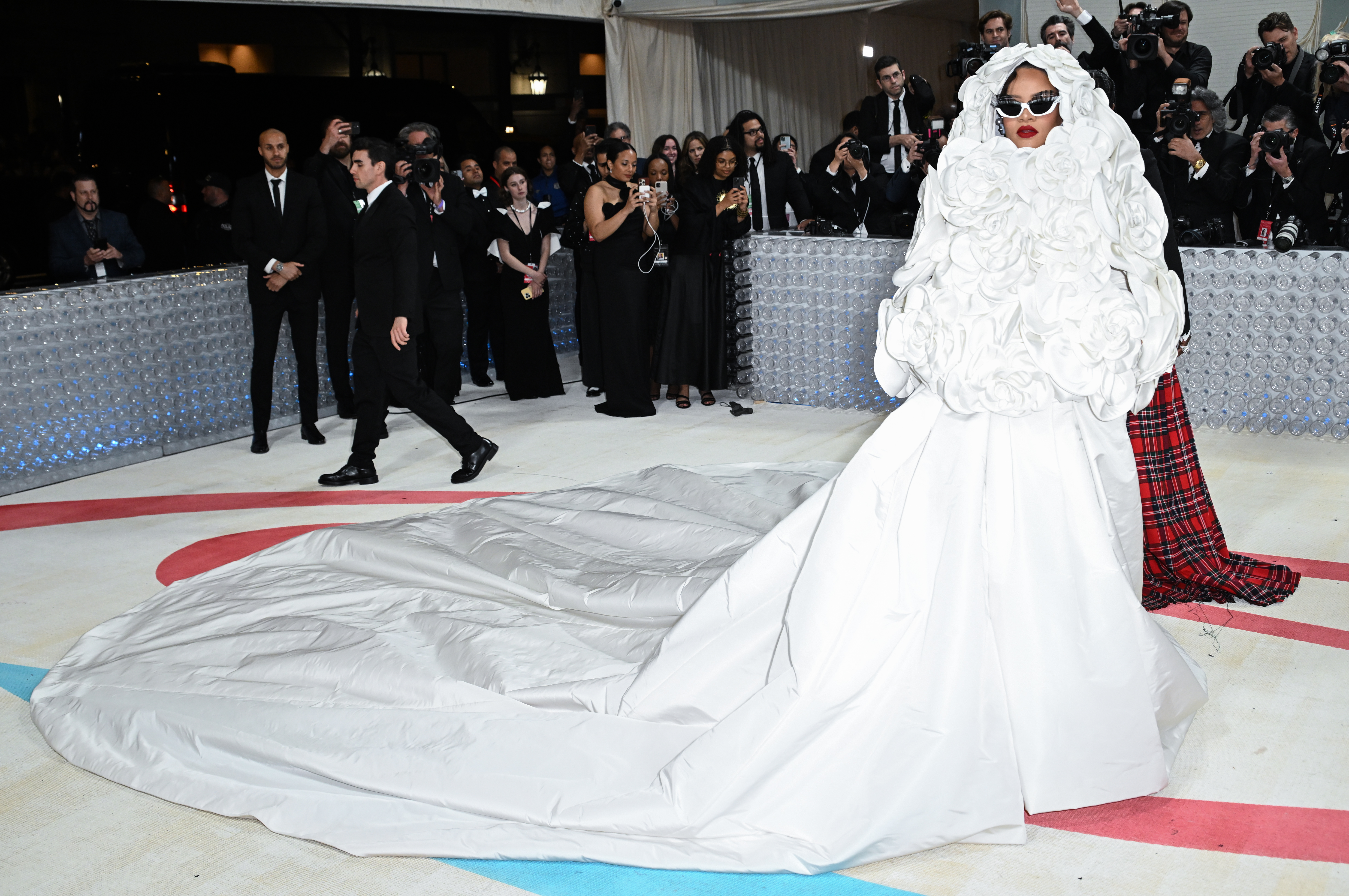 Rihanna arriving at The Met Gala 2023 at The Metropolitan Museum of Art.