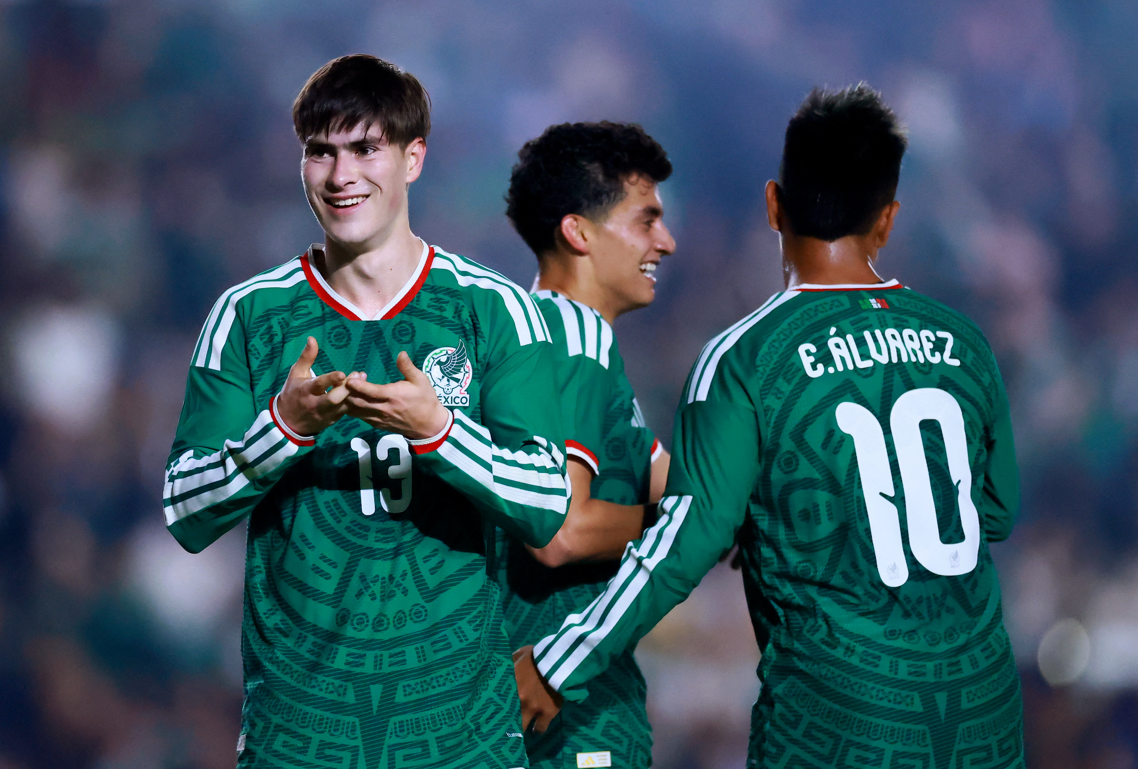 Mexico's Armando Gonzalez celebrates scoring as we make our best Mexico vs. South Africa prediction.