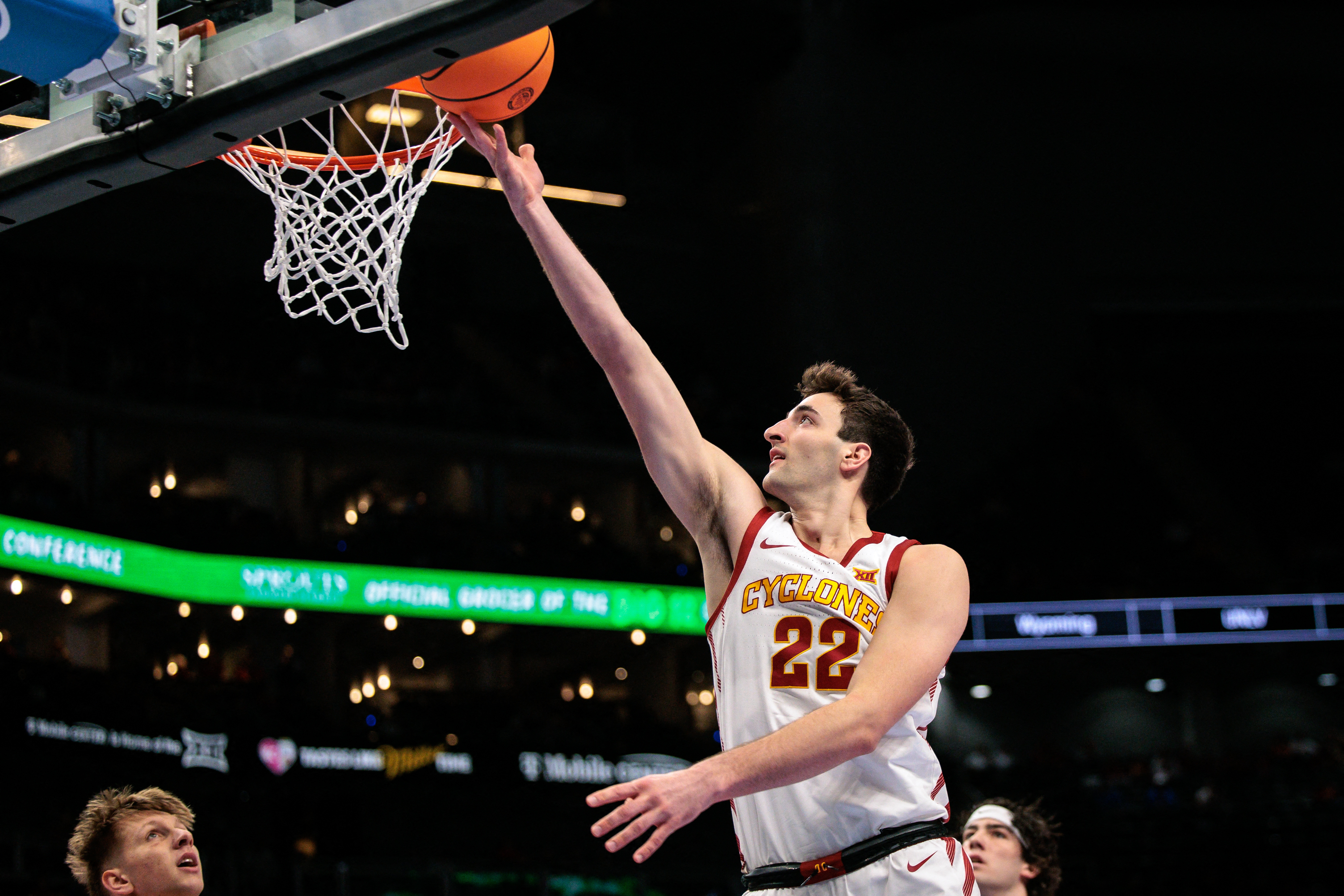  Iowa State Cyclones forward Milan Momcilovic shoots the ball as we make our best Iowa State vs. Arizona prediction.
