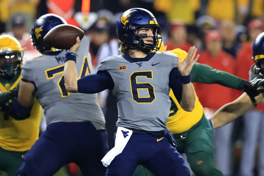 Garrett Greene of the West Virginia Mountaineers is featured in our preview of the 2023 Duke's Mayo Bowl.