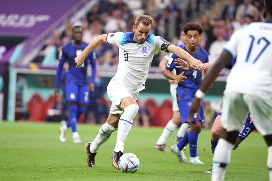 Harry Kane of England during the FIFA World Cup 2022, Group B football match between Qatar and Senegal on Nov. 25 at Al Bayt Stadium in Al Khor, Qatar. 