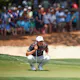 Jordan Spieth looks over a putt as we look at the best CJ Cup Byron Nelson odds