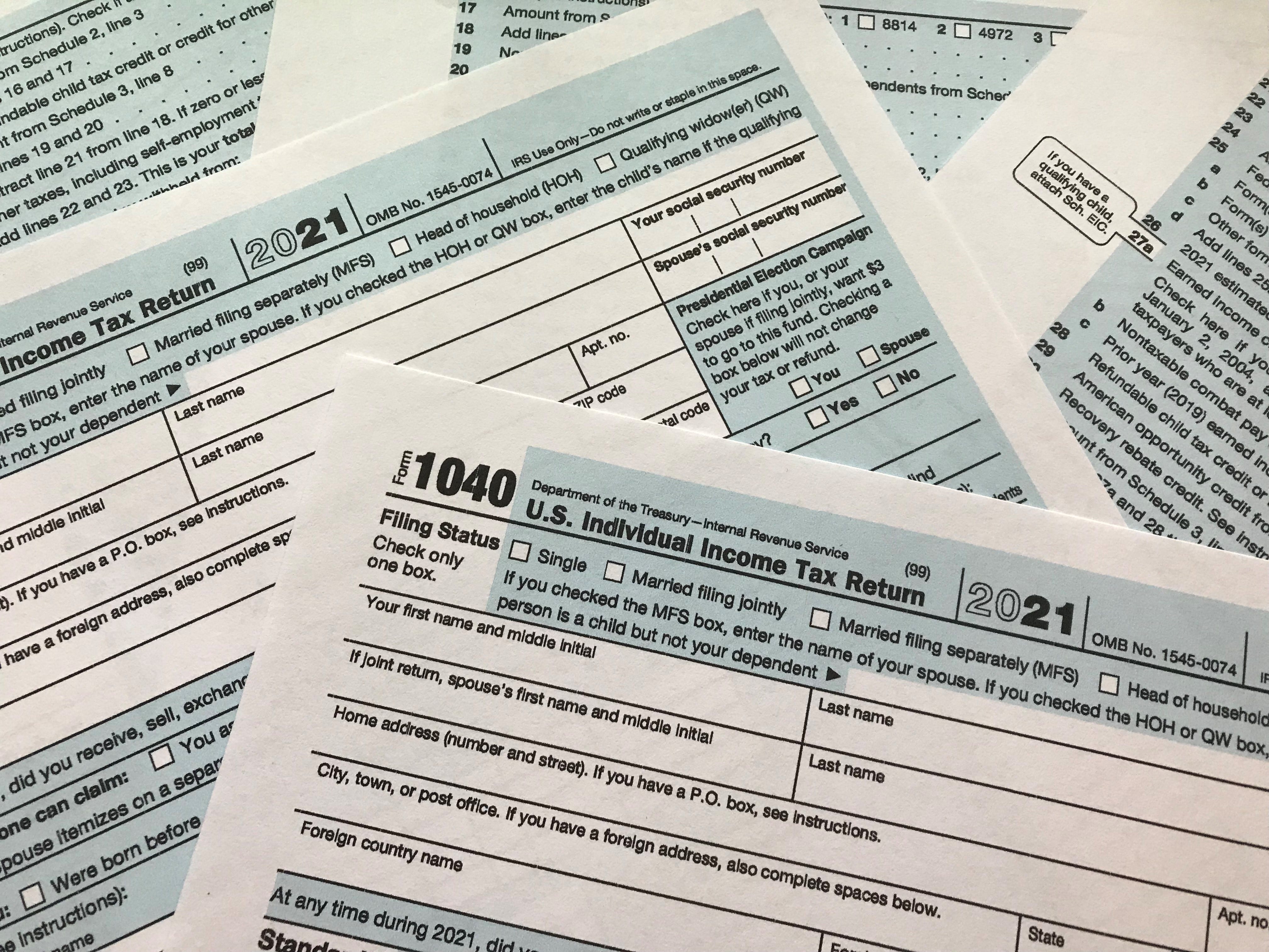 Tax forms as we look at Missouri sports betting tax liabilities. 