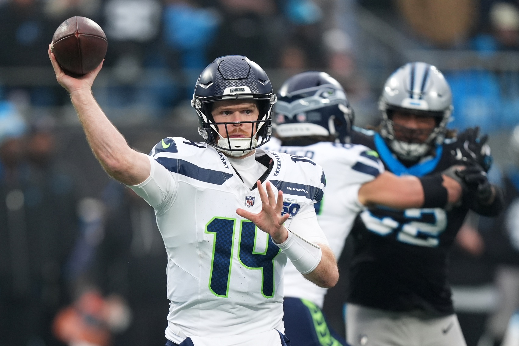Sam Darnold throws a pass as we take a look a the NFL Week 18 scenarios and possible wild card matchups. 