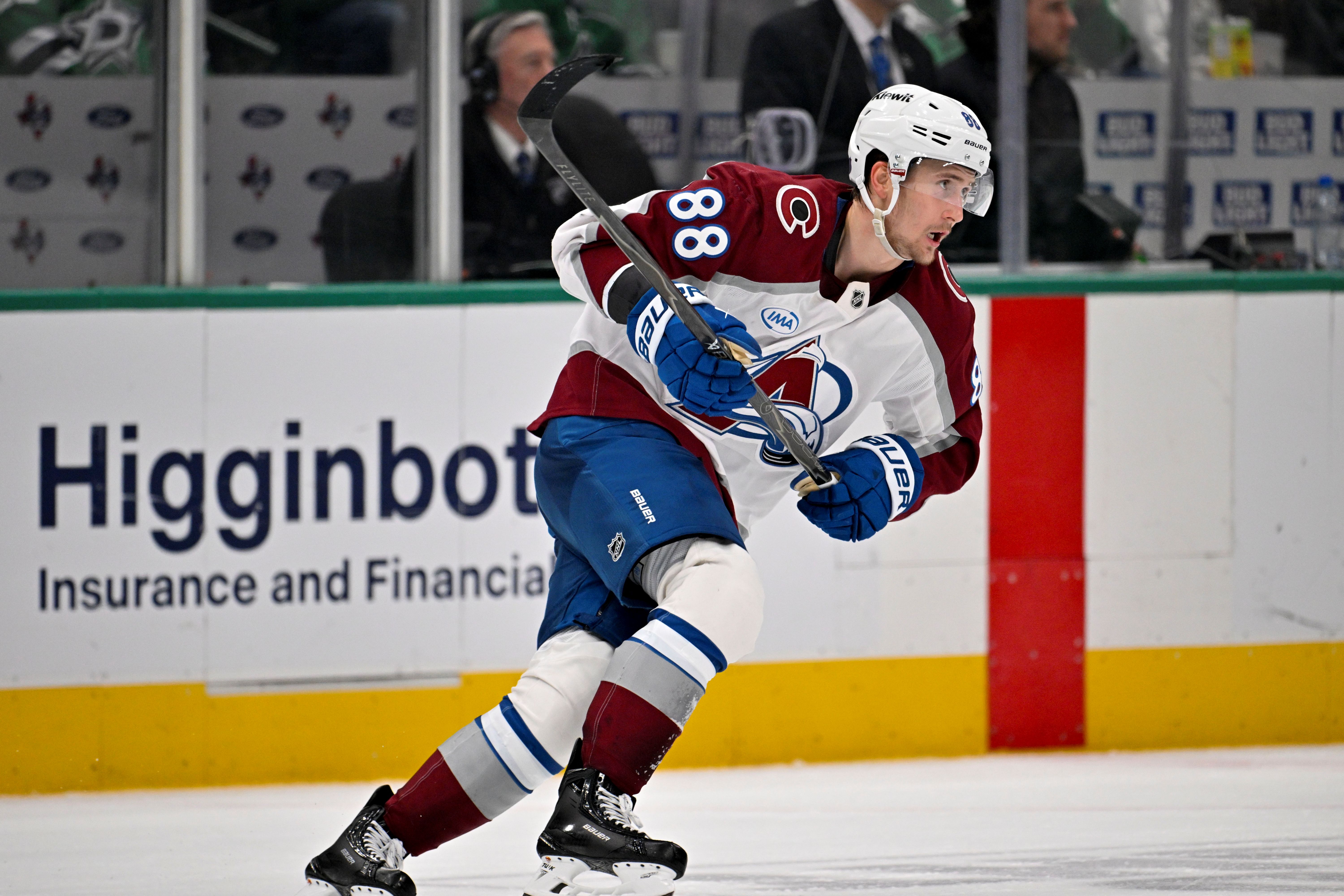 Colorado Avalanche center Martin Necas skates as we make our best Kings vs. Avalanche Game 1 prediction