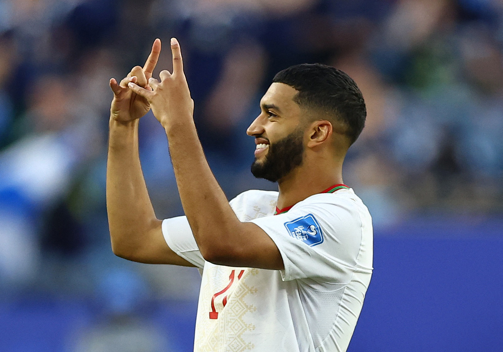 Morocco's Ismael Saibari celebrates as we make our best Morocco vs. Haiti prediction.
