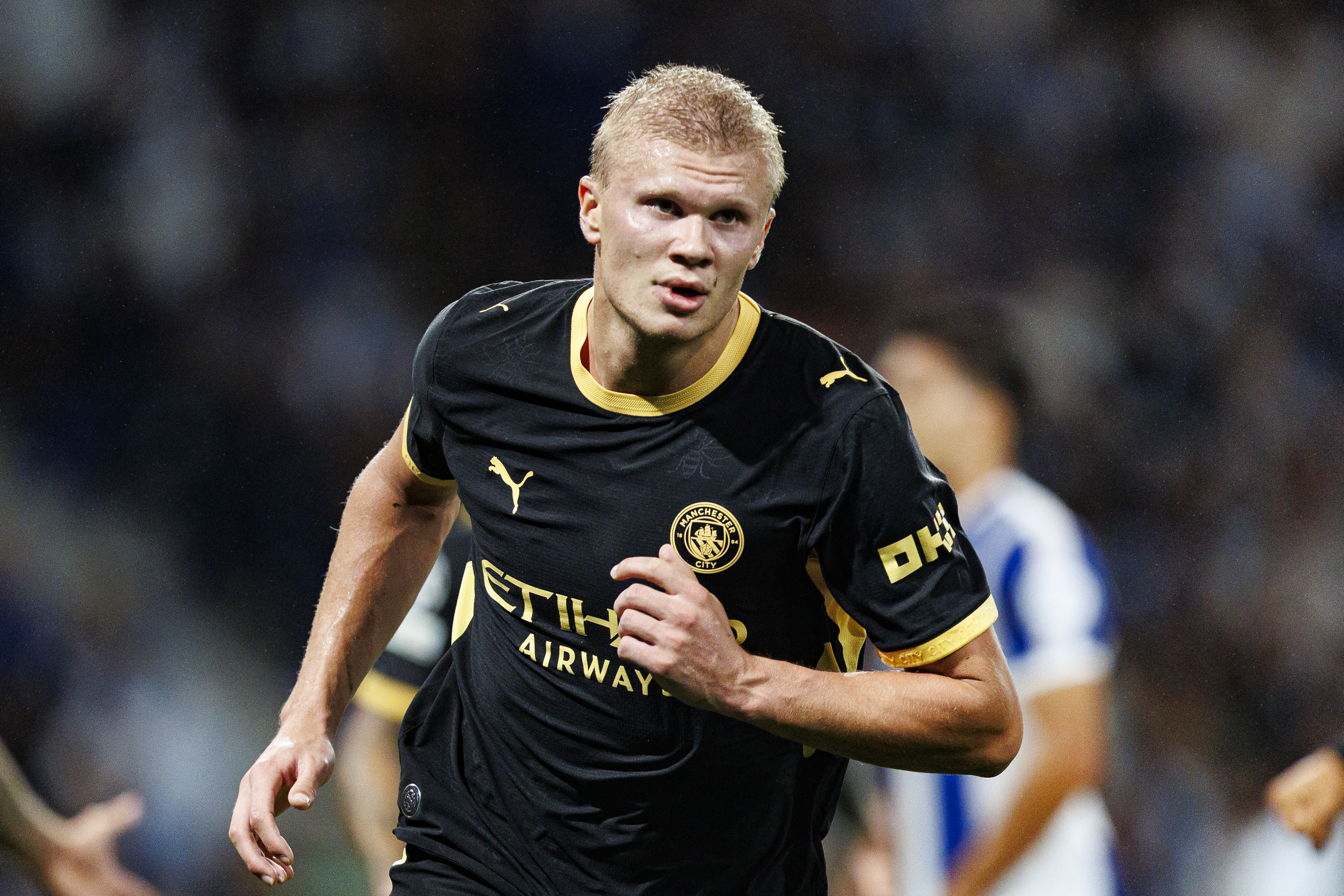 Pictured: Man City striker Erling Haaland as we break down our Manchester United vs Manchester City Prediction. Photo by Eurasia Sport Images/Just Pictures/Sipa USA.