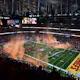 A general view shows the field after the Kansas City Chiefs won Super Bowl LVIII against the San Francisco 49ers at Allegiant Stadium as we look at the 2024 February Nevada sportsbook financials