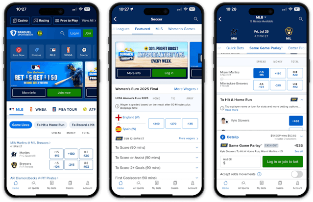Screenshot of Fanatics Sportsbook mobile app for iOS devices.&nbsp;